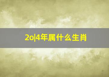 2o|4年属什么生肖